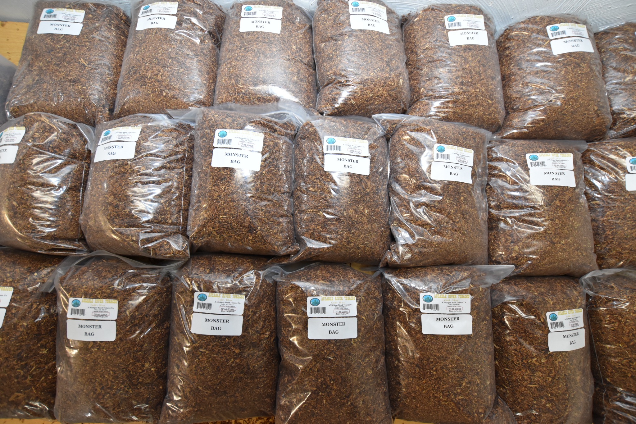 Au Sable River Tobacco Monster Bags