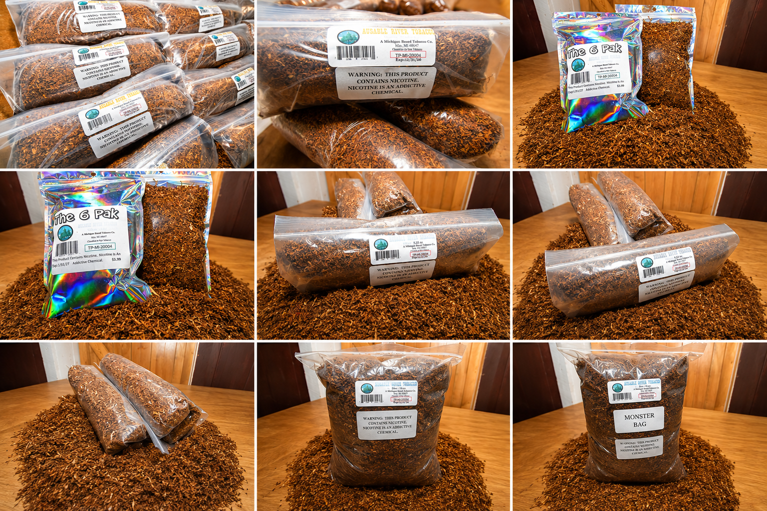 Au Sable River Tobacco product photography
